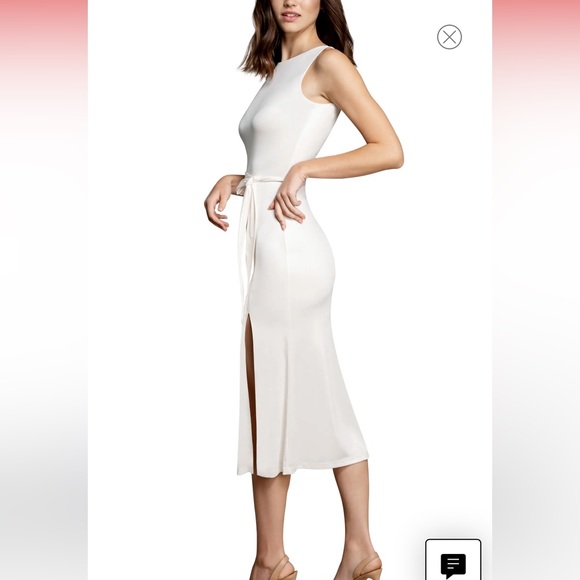 Dress The Population - Karlie Sleeveless Body-Con Midi Cocktail Dress - White - Picture 3 of 7